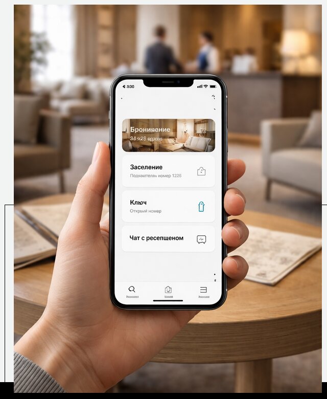 Мобильное приложение для гостей отеля в Ханты-Мансийске, управление сервисом